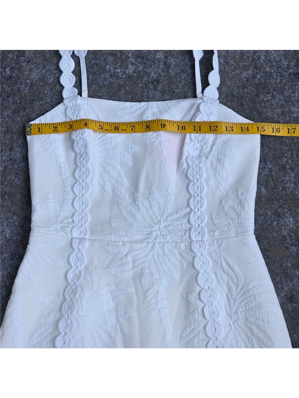 Lilly Pulitzer Resort‎ White Palm Paradise Pucker Jacquard Romper Dress 0 - Picture 9 of 14